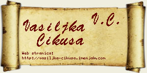 Vasiljka Cikuša vizit kartica